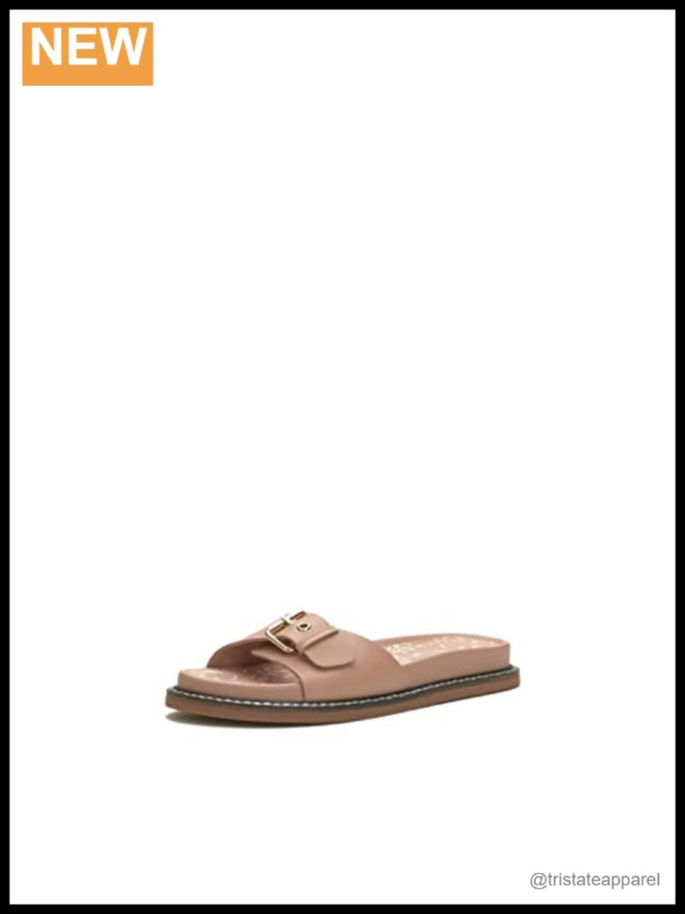 Platform Sandal Leather Slide Buckle Ankle Strap Open Toe Casual